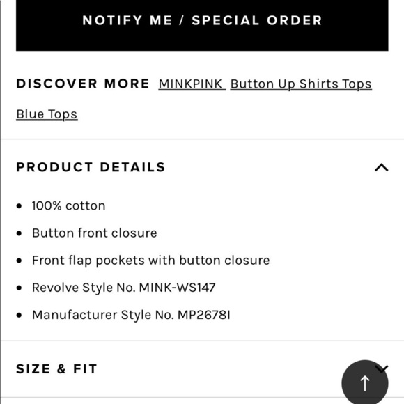 MINKPINK Ombre faded sleeveless denim jean shirt size medium - Picture 5 of 12